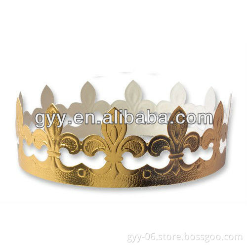 Children party golden paper hat/crown